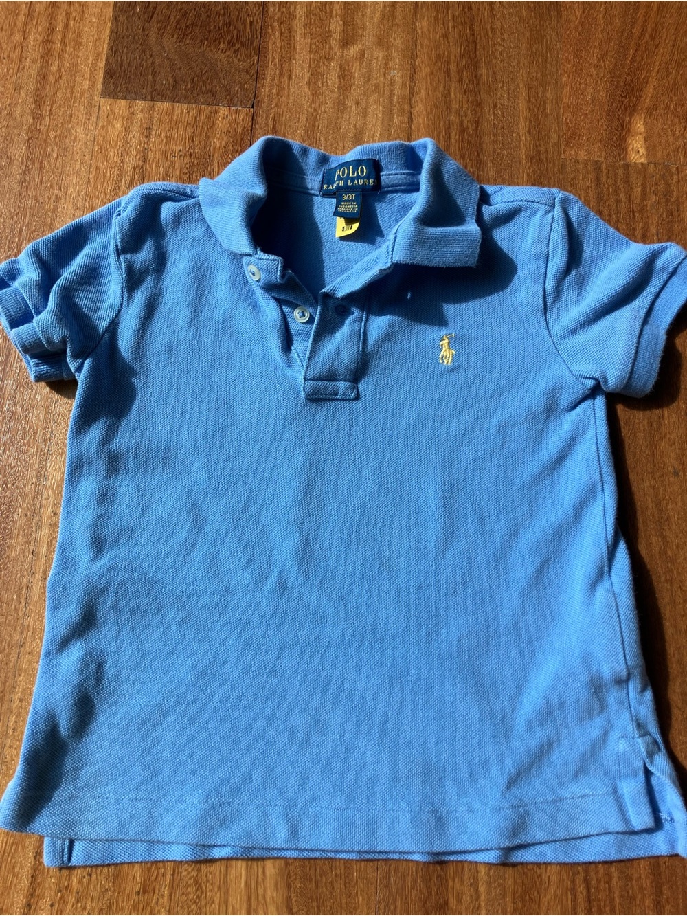 Polo by Ralph Lauren Boys Light Blue Polo with Yellow Pony